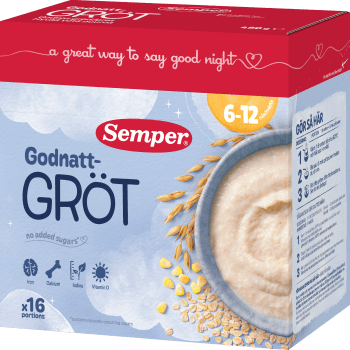 Godnattgröt naturell 6m 16p 480g Semper.