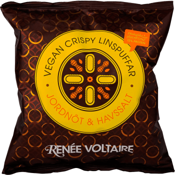 Snacks Vegan Crispy Linspuffar Jordnöt & Havssalt 60g Renée Voltaire.