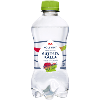 Kolsyrat Mineralvatten Granatäpple/Lime 33cl ICA.