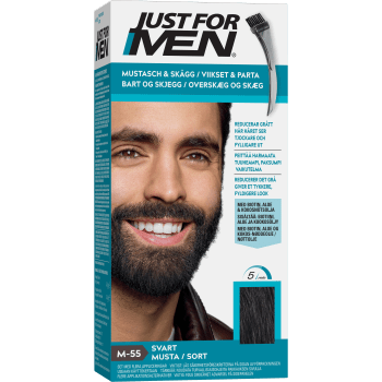 Mustasch & skäggfärg Svart 1-p Just for men.