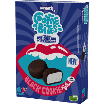 ICENACK Cookie Bites Black Cookie 6p 210g.