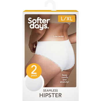 Hipster seamless spets L/XL 2p vit Softer Days.
