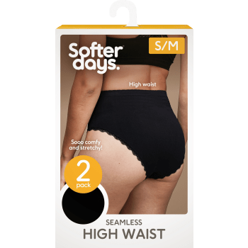 Trosa seamless spets High waist S/M 2p svart Softer Days.