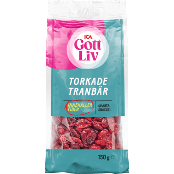 Tranbär Torkade 150g ICA Gott liv.