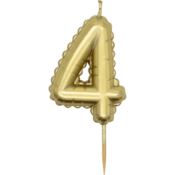 Sifferljus 4 guld Happy Party.