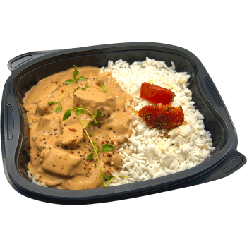 Fläskfilégryta Med Paprika Champinjon & Ris ca 417g Jätten Cater.
