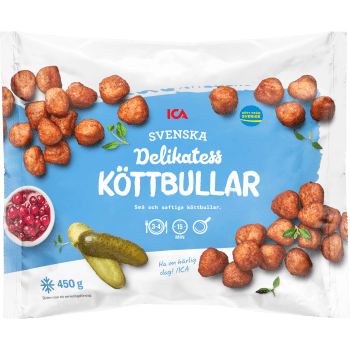 Delikatessköttbullar Svenska Frysta 450g ICA.