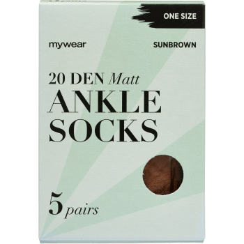 Ankelsocka 5p 20Den Sunbrown Onesize mywear.