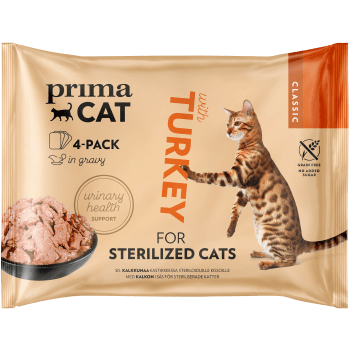 Kattmat Sterilized Cats Turkey 4p PrimaCat.