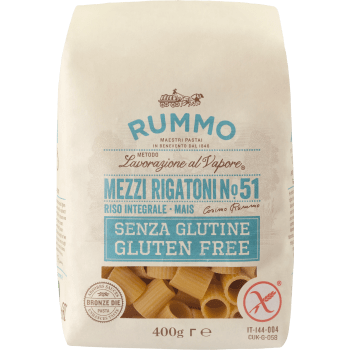 Mezzi Rigatoni No. 51 Glutenfri 400g Rummo.