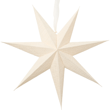 Stjärna 60cm Velvet creme ICA.