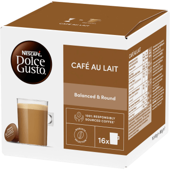 Kaffekapslar, Dolce Gusto, Café au lait, 16-p, Nescafe.