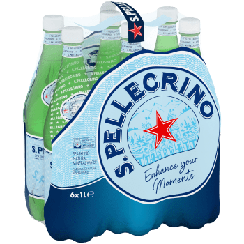 Vatten Kolsyrad 1l 6-p San Pellegrino.