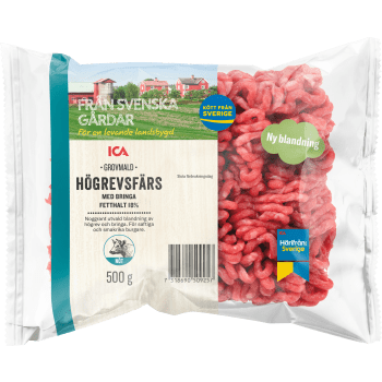Högrevsfärs Färsk 18% 500g ICA.