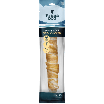 Vit tuggrulle med kyckling 1-p 175g PrimaDog.