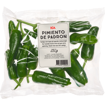 Pimiento de padron 250g Klass 1 ICA.