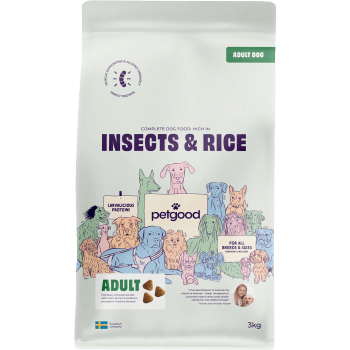 Hundmat Torrfoder Insects & Rice 3kg Petgood.