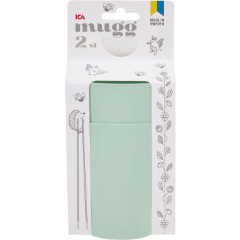 Mugg 25cl 2-p sorterade färger ICA.