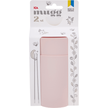 Mugg 25cl 2-p sorterade färger ICA.