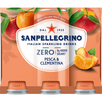 Kolsyrad läskedryck Zero Pesca Clementina 6-p 33cl San Pellegrino.
