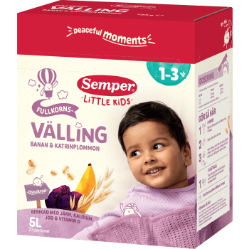 Fullkornsvälling Banan & katrinplommon Från 1,5år 5l Semper.