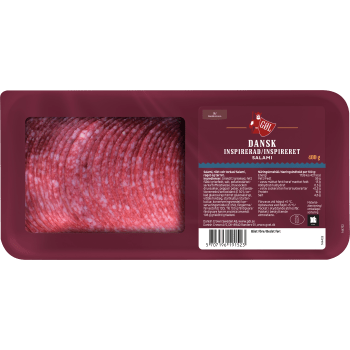 Salami Dansk Insperad Skivad 400g Göl.