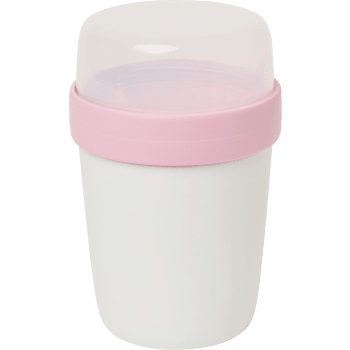 Yoghurtbägare 400ml+180ml Rosa Bandet ICA.