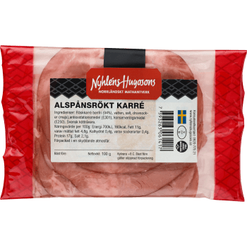 Karré Alspånsrökt 100g Nyhléns Hugosons.