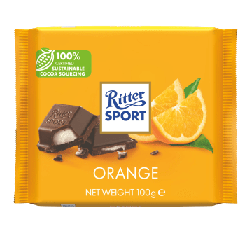 Chokladkaka Apelsin 100g Ritter.