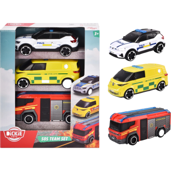 Bilar SOS Team 3-p 15,5cm Dickie Toys.