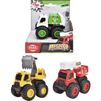 Arbetsfordon Mighty Engines 1-p 8,5cm Dickie Toys.