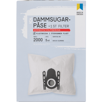 Dammsugarpåse 2000 5-p ICA.