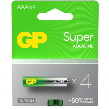 Batteri GP Super Alkaline AAA/LR03 4-pack GP.