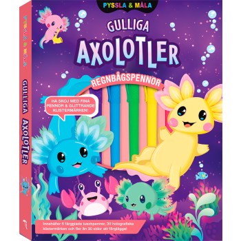 Pyssla och måla: Gulliga axolotler.