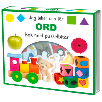 Ord : bok med pusselbitar.