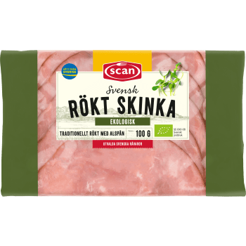 Skinka Rökt Ekologisk 100g Scan.