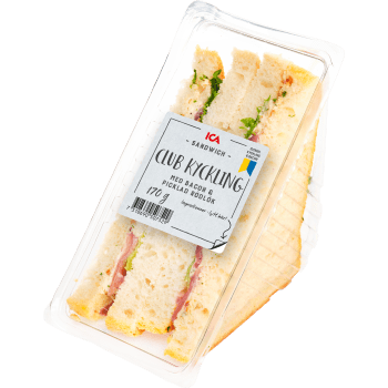 Sandwich Club Kyckling med Bacon och Rödlök 170g ICA.