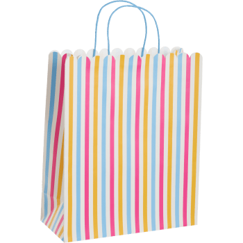 Presentpåse Randig 26x31 cm.