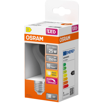 LED Normal E27 250lm(25W) Dimbar Osram.