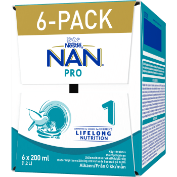 NAN Pro 1 drickfärdig 0m 6-p 1.2l Nestle.