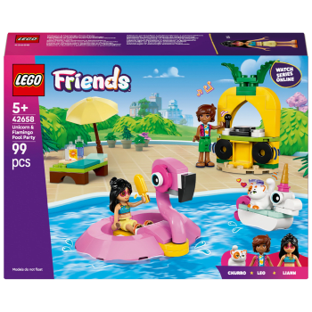 LEGO Friends Poolparty enhörning och flamingo 42658.
