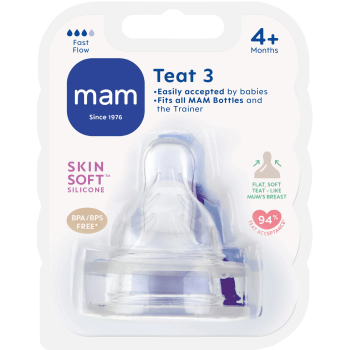 Dinapp Teat Stl 3 4m+ 2-p MAM.