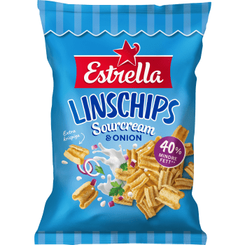 Linschips Sourcream & Onion 90g Estrella.