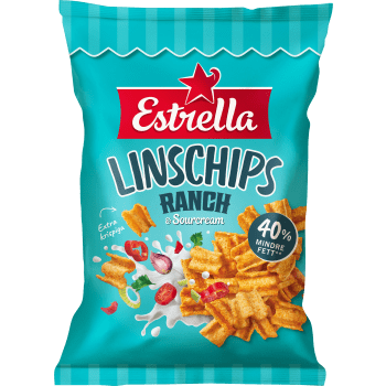 Linschips Ranch & Sourcream 90g Estrella.