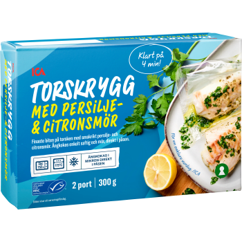 Torsk persilje & citronsmör Fryst 2-p 300g ICA.