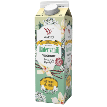 Yoghurt Fläder/vanilj 2,7% 1kg Wapnö.