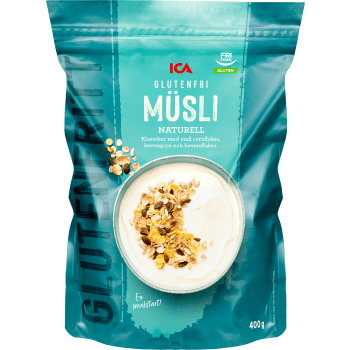 Glutenfri Musli Naturell 400g ICA.
