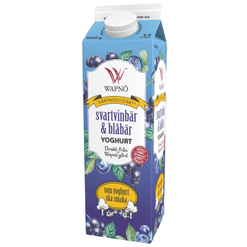 Yoghurt Svartvinbär/Blåbär 2.6% Yoghurt Svartvinbär/Blåbär 2.6% 1000 Gram Wapnö.