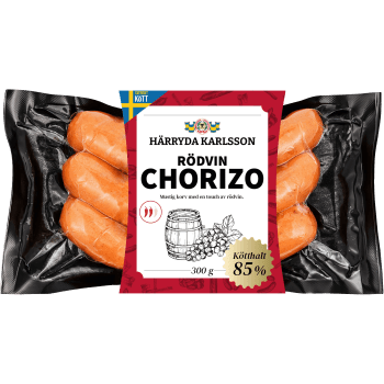 Kryddkorv Chorizo Rödvin 90% Kötthalt 300 Härryda Karlsson.