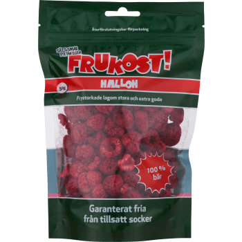 Hallon Frystorkade 50g Frukost!.